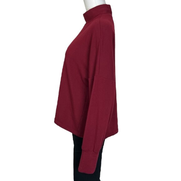 Amour Vert Aubin Fleece Top in Mulberry - sz XL - Picture 7 of 10